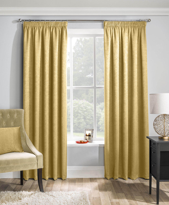 Matrix Thermal Blockout Woven Textured Tape Top Pencil Pleat Curtains ...